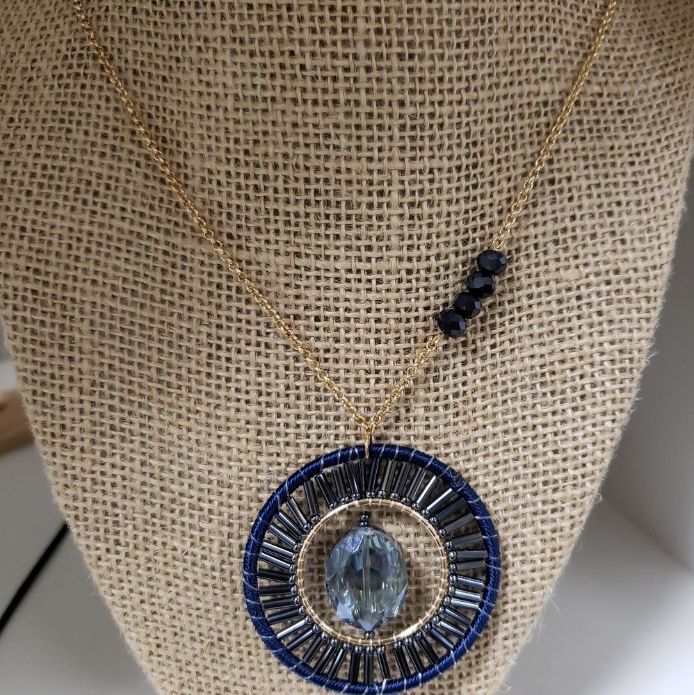 Beaded stone necklace